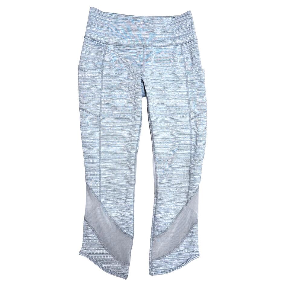 Athleta sz S High Rise Jacquard Mesh Chat to Town‎ Capri Leggings